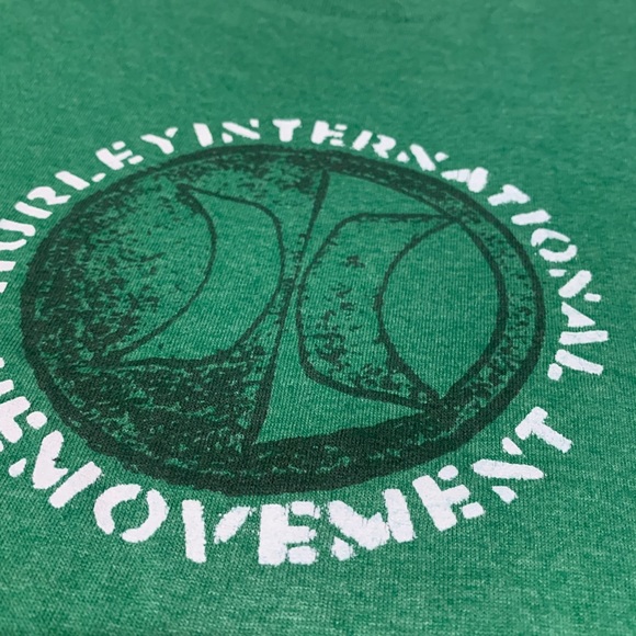 Throwback International Hurley Tshirt sz L green - Picture 3 of 4